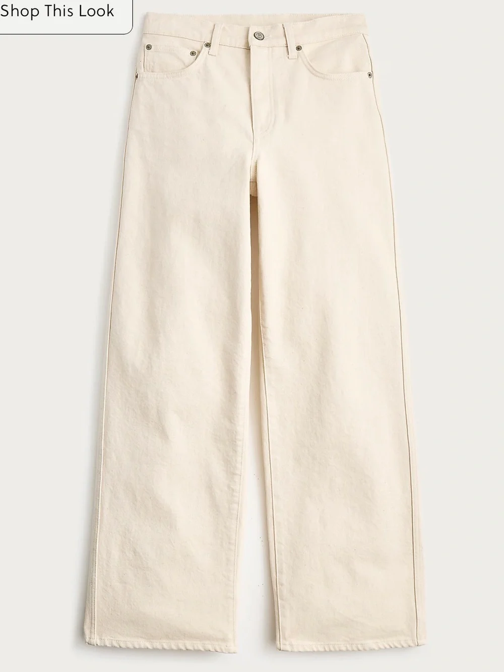 J crew ecru Everyday wide-leg ankle jean in semi-stretch